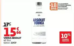 Auchan Supermarché Absolut - vodka offre