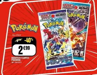 Booster 5 cartes pokemon