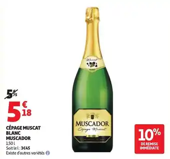 Muscador Cépage muscat blanc