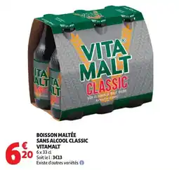 Auchan Vitamalt Boisson maltée sans alcool classic offre