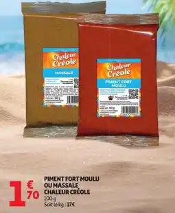 Auchan Chaleur Créole Piment fort moulu ou massale offre