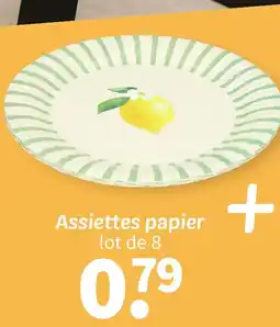 Wibra Assiettes papier lot de 8 offre