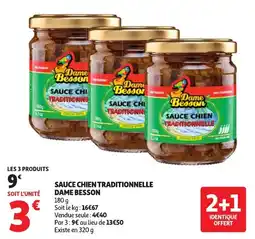 Auchan Dame Besson Sauce chien traditionnelle offre