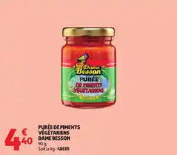 Auchan Dame Besson Purée de piments végétariens offre