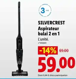 Lidl Silvercrest aspirateur balai 2 en 1 offre