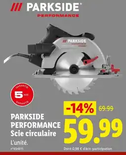 Lidl Parkside Performance Scie circulaire offre