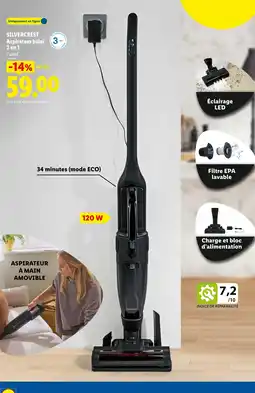 Lidl Silvercrest Aspirateur balai 2 en 1 offre