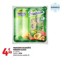 Auchan Paradis Glaces Fruisson cacahuète offre