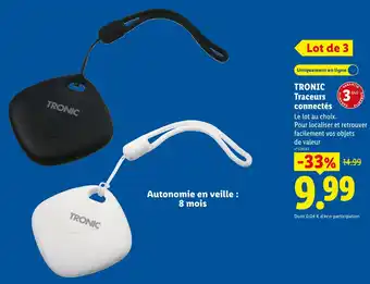 Lidl Tronic Traceurs connectés offre