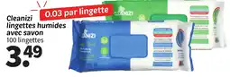 Wibra Cleanizi lingettes humides avec savon offre