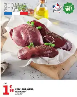 Auchan Porc: foie, cœur, rognons offre