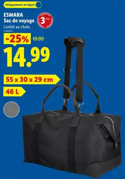 Lidl Esmara Sac de voyage offre