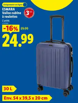 Lidl Esmara Valise cabine à roulettes offre