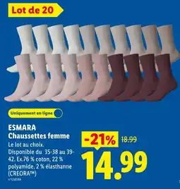 Lidl Esmara Chaussettes femme offre