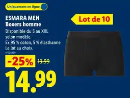 Lidl Esmara Men Boxers homme offre