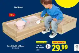 Lidl Lupilu Bac à sable offre