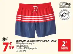 Auchan Inextenso Bermuda de bain homme offre