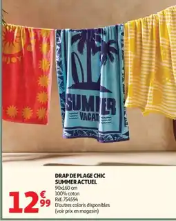 Auchan Actuel Drap de plage chic summer offre
