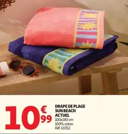 Auchan Actuel Drape de plage sun beach offre