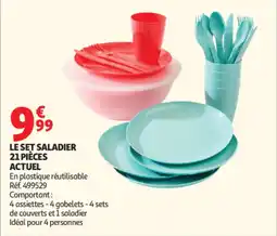 Auchan Actuel Le set saladier 21 pièces offre