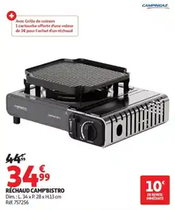 Auchan Réchaud camp'bistro offre