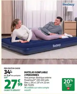 Auchan Matelas gonflable 2 personnes offre