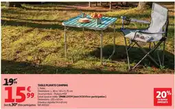 Auchan Table pliante camping offre