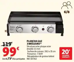Auchan Plancha gaz 3 brûleurs offre
