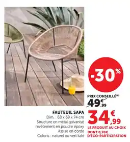 Bi1 Fauteuil sapa offre