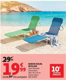Auchan Bain de soleil de plage offre