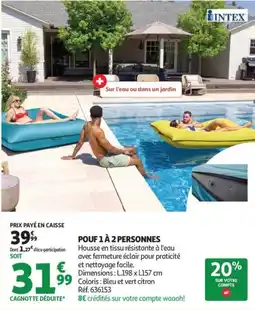 Auchan INTEX Pouf 1 à 2 personnes offre