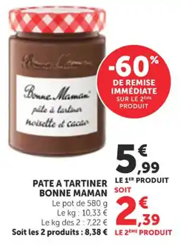 Bi1 Bonne Maman Pate a tartiner offre