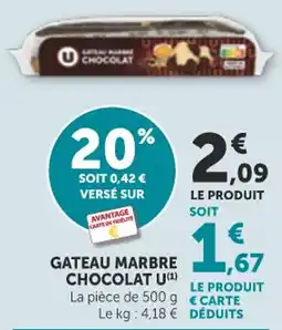 Bi1 U Gateau marbre chocolat offre