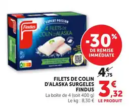 Bi1 Findus Filets de colin d'alaska surgeles offre