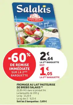 Bi1 Salakis Fromage au lait pasteurise de brebis offre