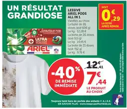 Bi1 Ariel Lessive pods all in 1 offre