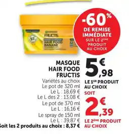 Bi1 Masque hair food fructis offre