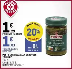 E.Leclerc E.leclerc - pesto crémeux alla genovese offre