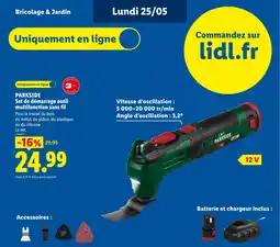 Lidl Parkside Set de démarrage outil multifonction sans fil offre