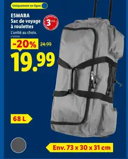 Lidl Esmara Sac de voyage à roulettes offre