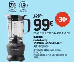 E.Leclerc BLENDER nutribullet offre