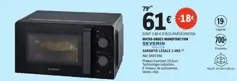 MICRO-ONDES MONOFONCTION SEVERIN