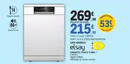E.Leclerc LAVE VAISSELLE offre