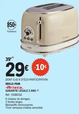 E.Leclerc GRILLE-PAIN Ariete offre