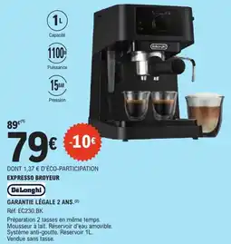 E.Leclerc EXPRESSO BROYEUR DeLonghi offre