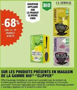 E.Leclerc SUR LES PRODUITS PRÉSENTS EN MAGASIN DE LA GAMME BIO CLIPPER offre