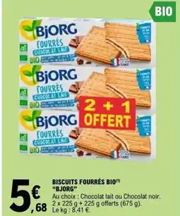 E.Leclerc BISCUITS FOURRÉS BIO BJORG offre