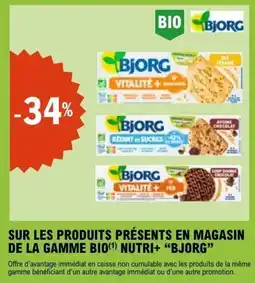 E.Leclerc SUR LES PRODUITS PRÉSENTS EN MAGASIN DE LA GAMME BIO NUTRI+ BJORG offre