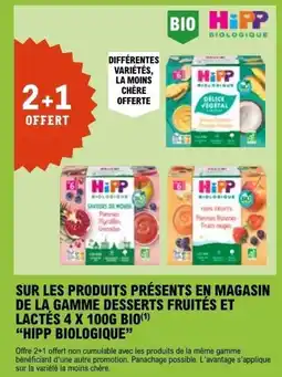 E.Leclerc SUR LES PRODUITS PRÉSENTS EN MAGASIN DE LA GAMME DESSERTS FRUITÉS ET LACTÉS 4 X 100G BIO offre