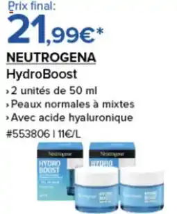 Costco NEUTROGENA HydroBoost offre